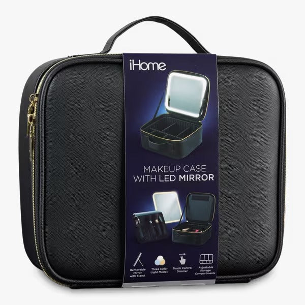 iHome Makeup Case with LED Portable Lighted Vanity Mirror
