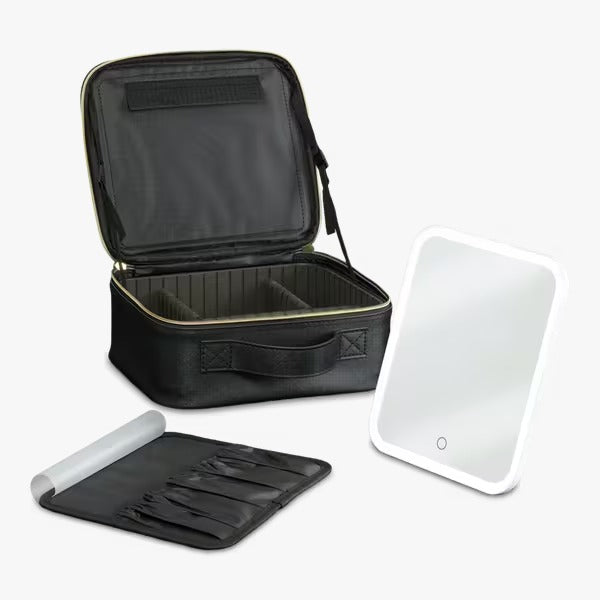iHome Makeup Case with LED Portable Lighted Vanity Mirror