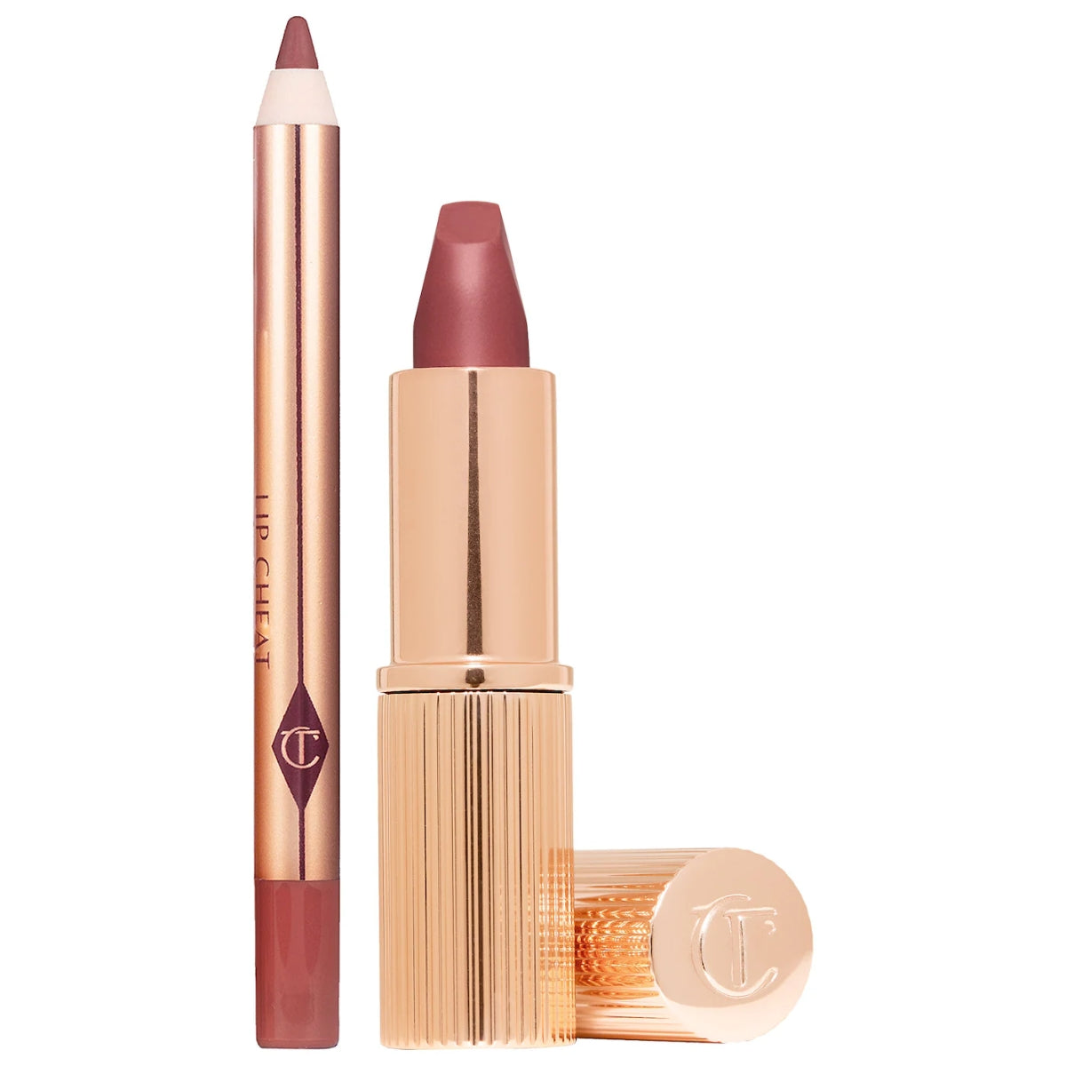 Charlotte Tilbury - Juego de lápiz labial y delineador Pillow Talk