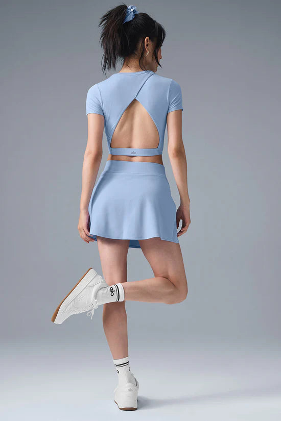 Alo Yoga Alosoft Backspin Skirt - Seashell Blue