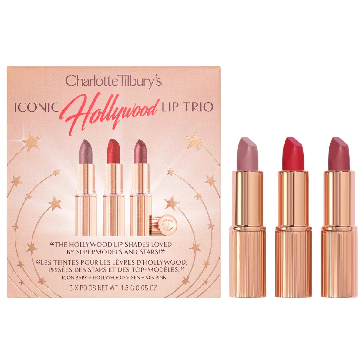 Charlotte Tilbury - Mini Iconic Hollywood Lipstick Trio Set