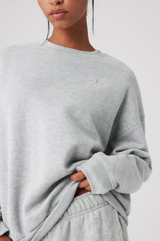 Alo Yoga Accolade Crew Neck Pullover - Athletic Heather Grey