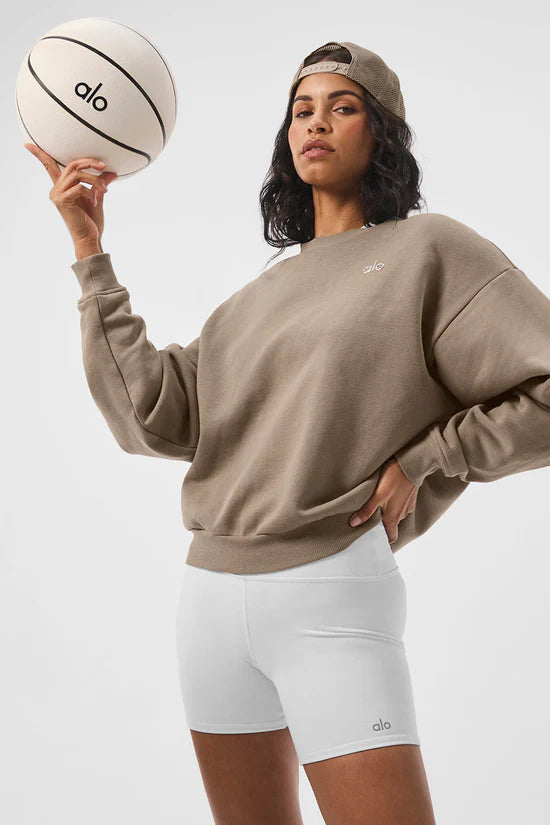 Alo Yoga Accolade Crew Neck Pullover - Gravel