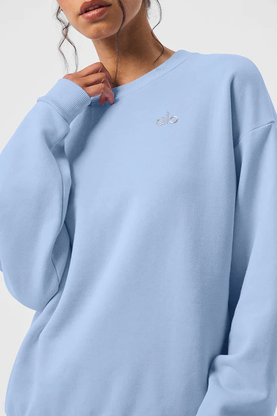 Alo Yoga Accolade Crew Neck Pullover - Seashell Blue